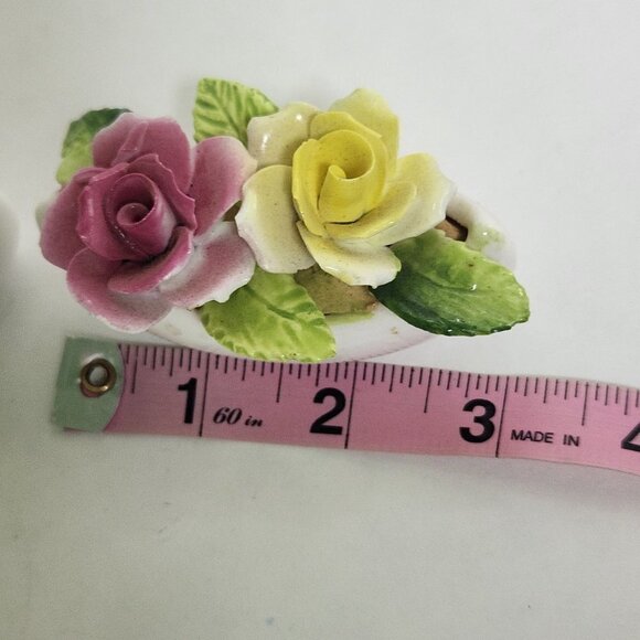 Royal Sutherland Rose Vintage Knick Knack Set Of 2 - Picture 4 of 5